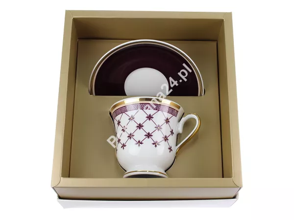 Filiżanka ze spodkiem 0,25 L / 14,5 cm (do kawy) Ćmielów - Astra G364 GIFT BOX
