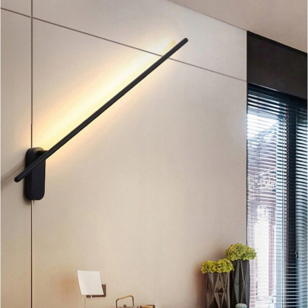 Lampa Kinkiet Salon Led Neutralna 12W 92Cm Black