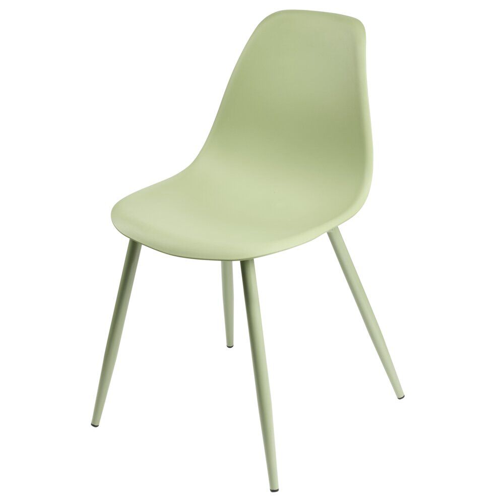 Chaise First métal et plastique vert 42,5xP50xH78,5cm