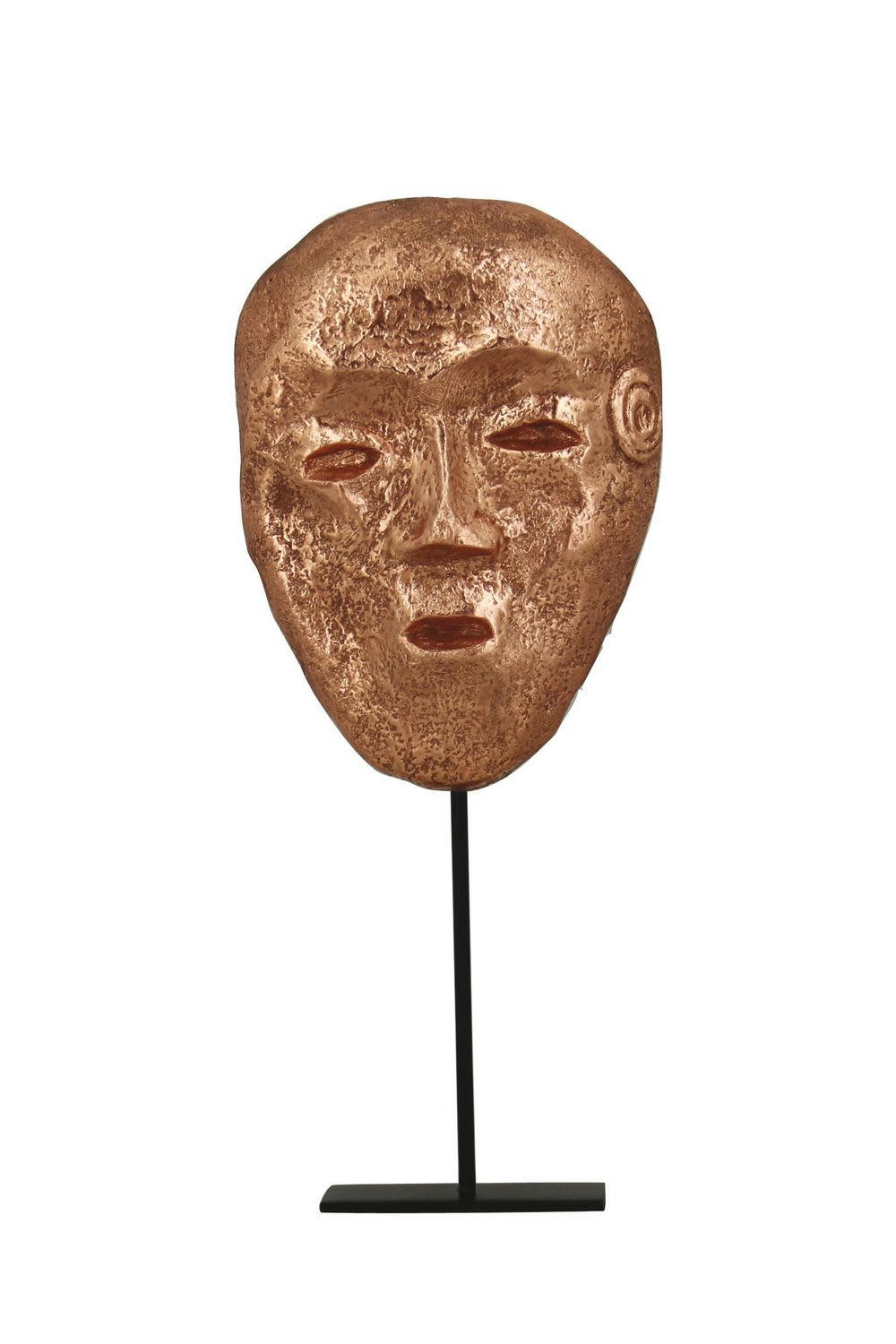 - Statue masque en résine bronze