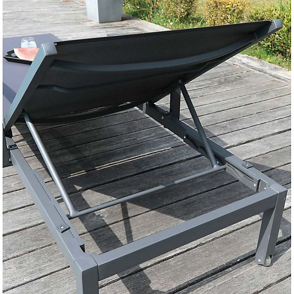 Lit de soleil en aluminium Thema Blanc