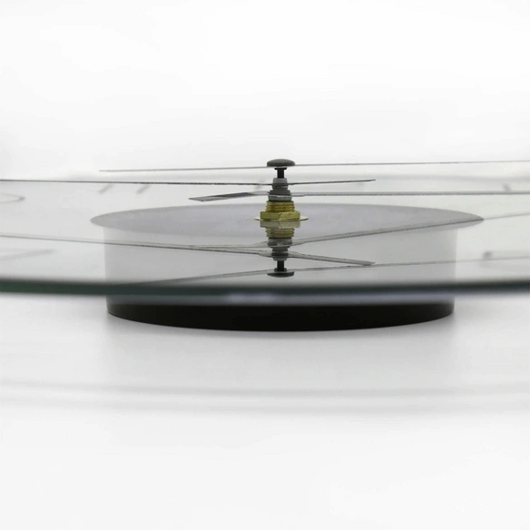 Wanduhr, HxT: 30 x 4 cm, transparent/schwarz, ohne ink. Batterie