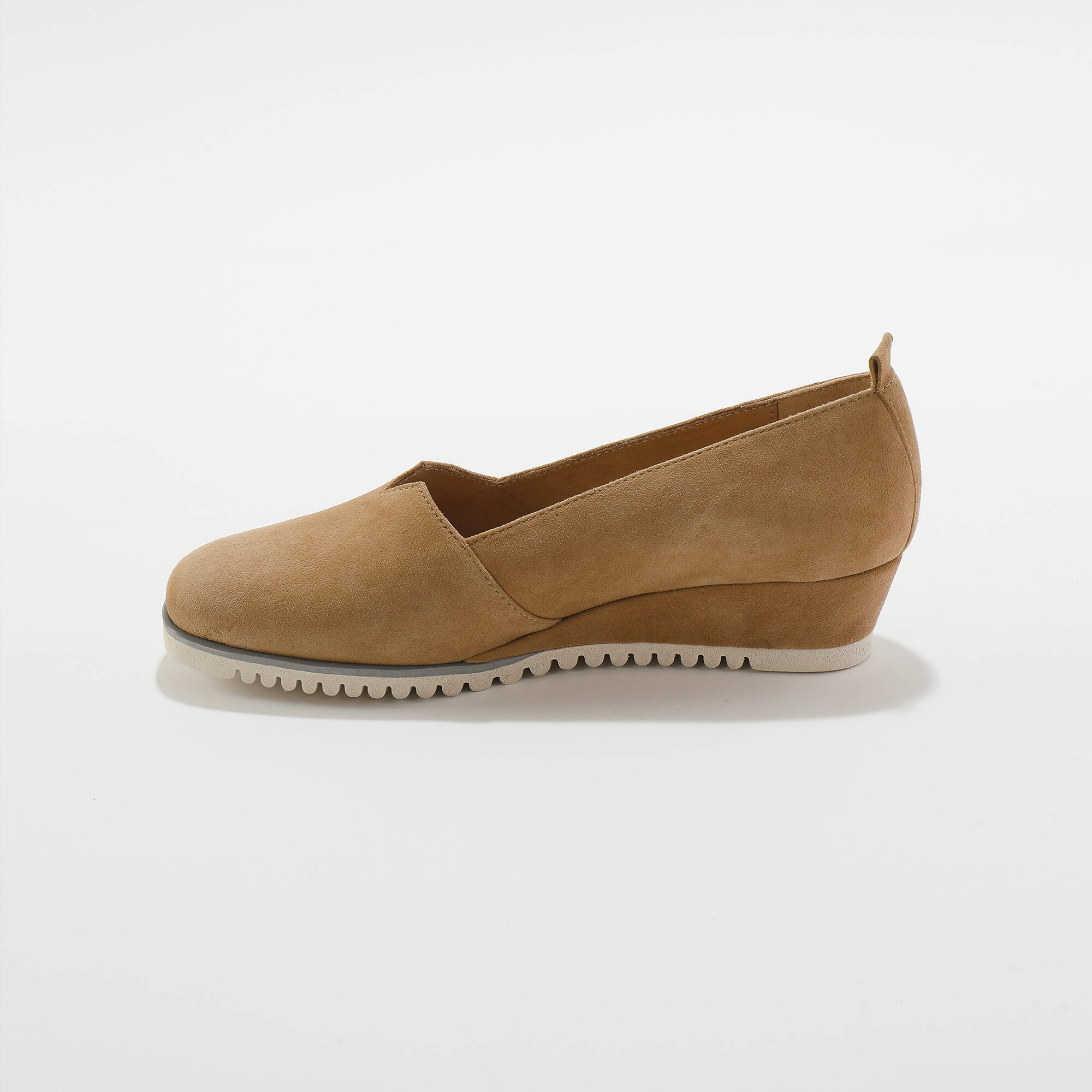 Ballerines compensées en cuir