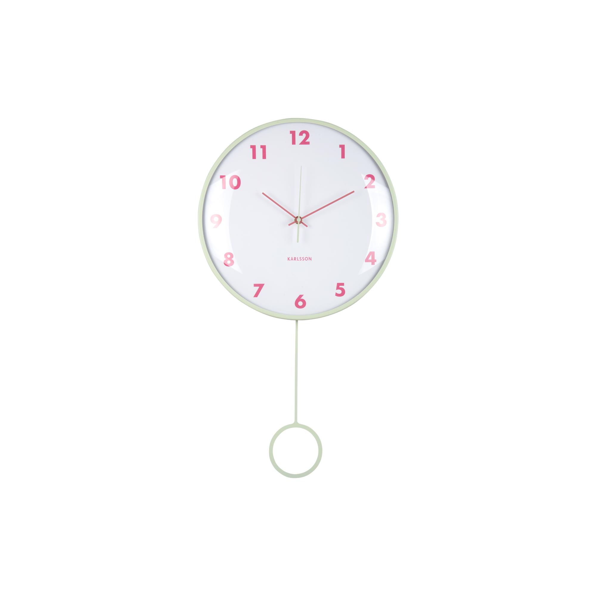 Karlsson wandklok Cheeky Dome - groen - 7.1x35.5x61.5cm