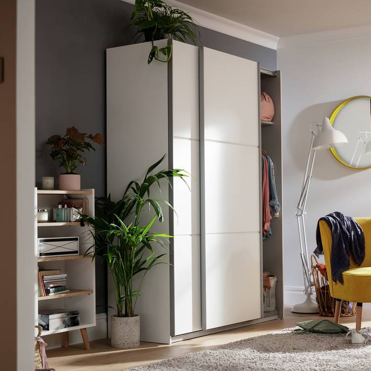 Habitat Holsted 150cm Sliding Wardrobe - White