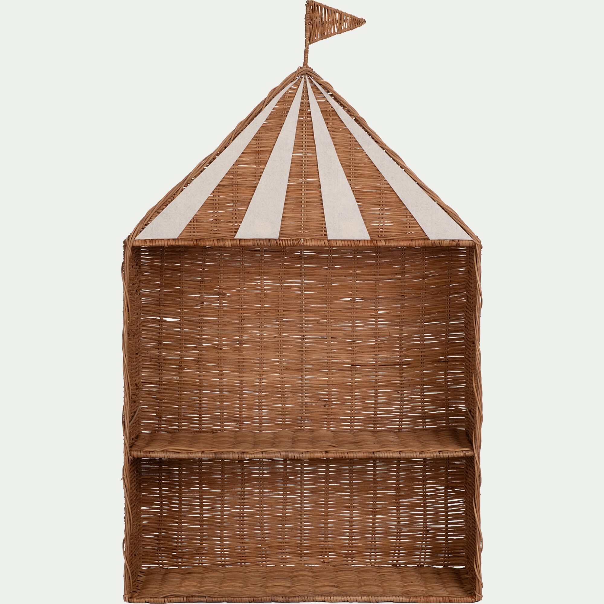 PARADE - Étagère murale décorative en rotin L50xH85cm - naturel