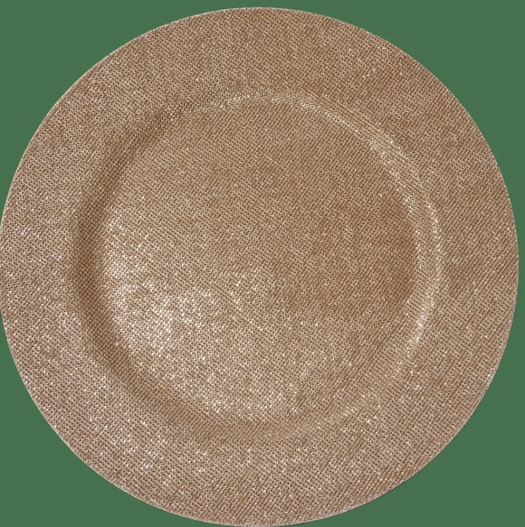 Assiettes Deco^CASA GLITTER Assiette Déco Doré