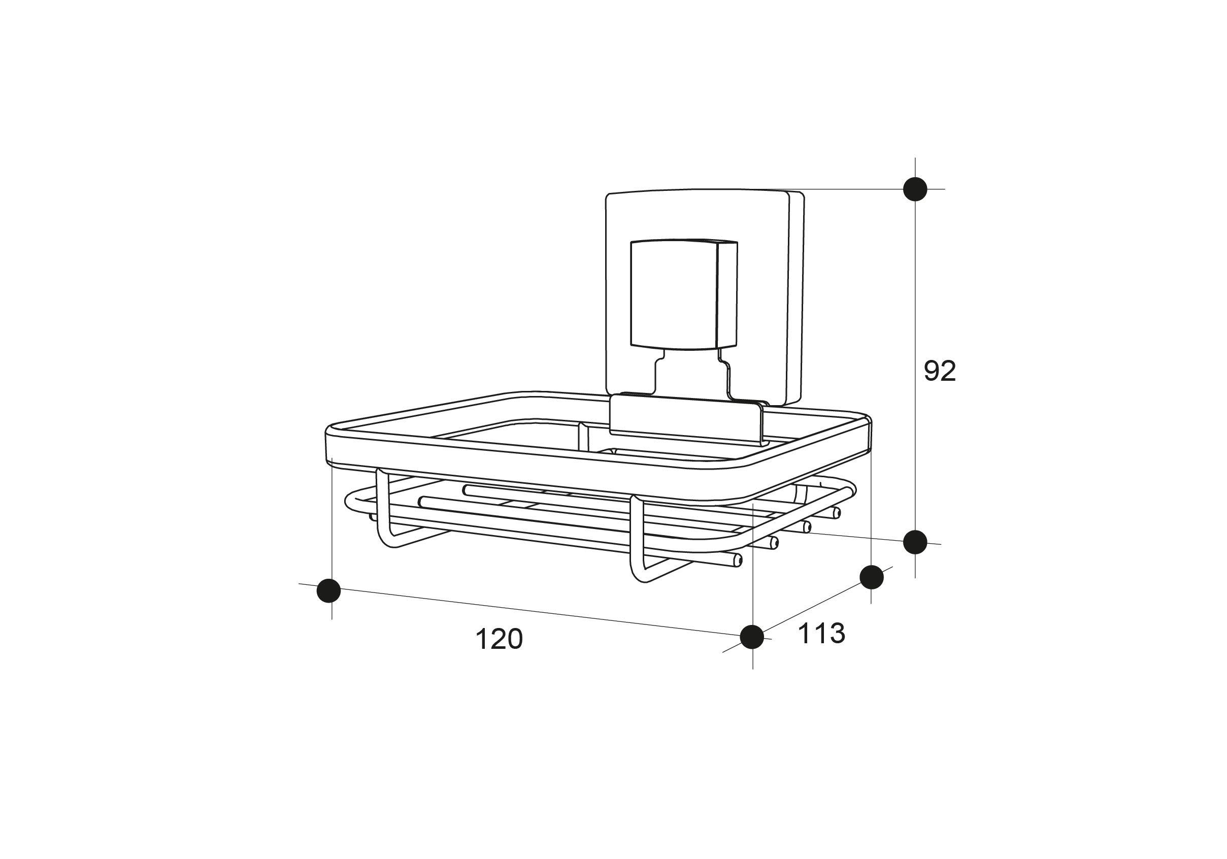 KOTE - Porte-savon  Acier inoxydable  Chromé  à fixer au mur