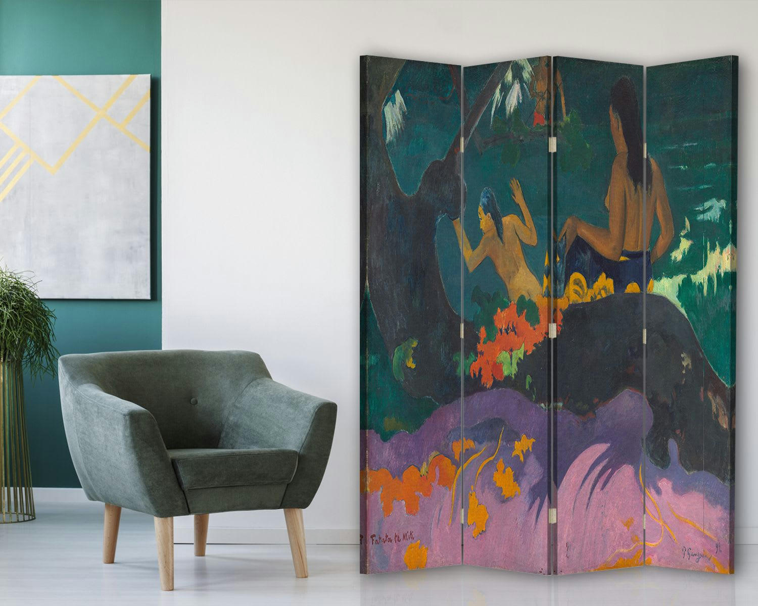 - Paravent cloison Fatata Te Miti - Paul Gauguin 145x180cm (4 volets)