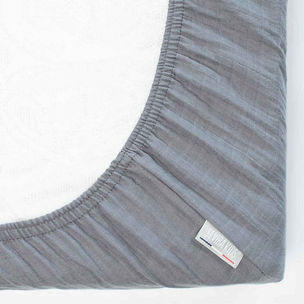 Drap housse berceau en gaze de coton à carreaux