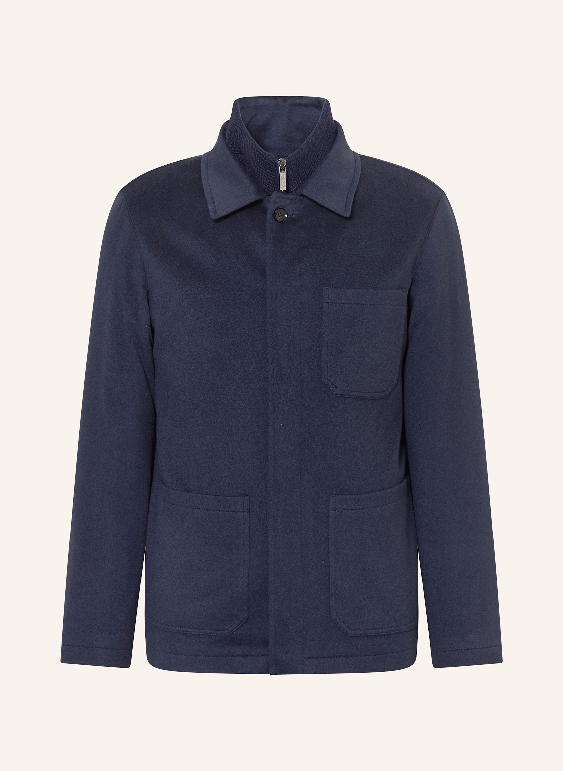 MAURIZIO  BALDASSARI Flanelljacke aus Cashmere mit herausnehmbarer Blende