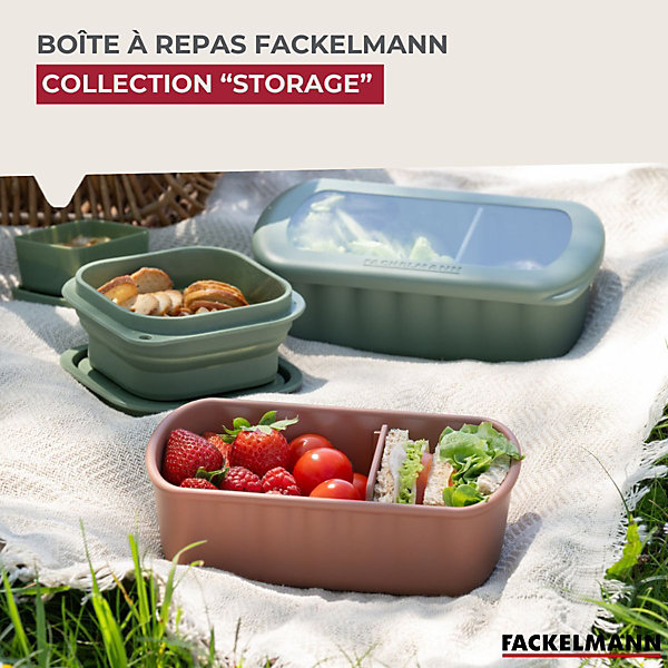 Lunchbox Terracotta à compartiment réglable 1 litre sans BPA Fackelmann Storage