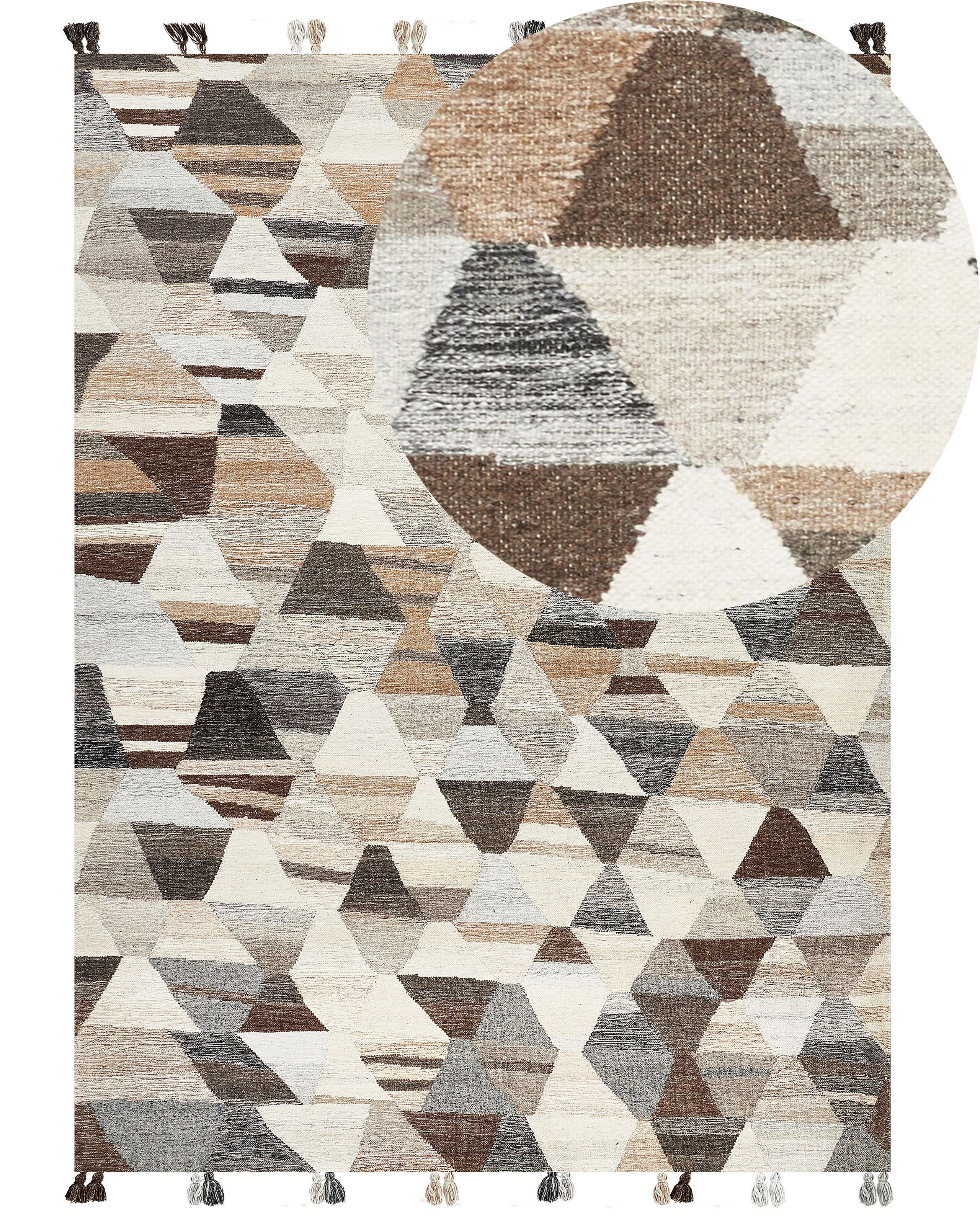 Dywan kilim ręcznie robiony 160 x 230 cm wielokolorowy