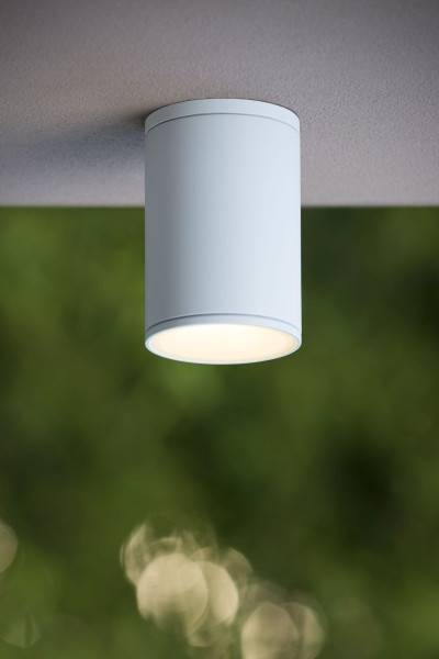 Lampa sufitowa zewnętrzna TUBIX biała 1 x E27 x IP54 Lucide
