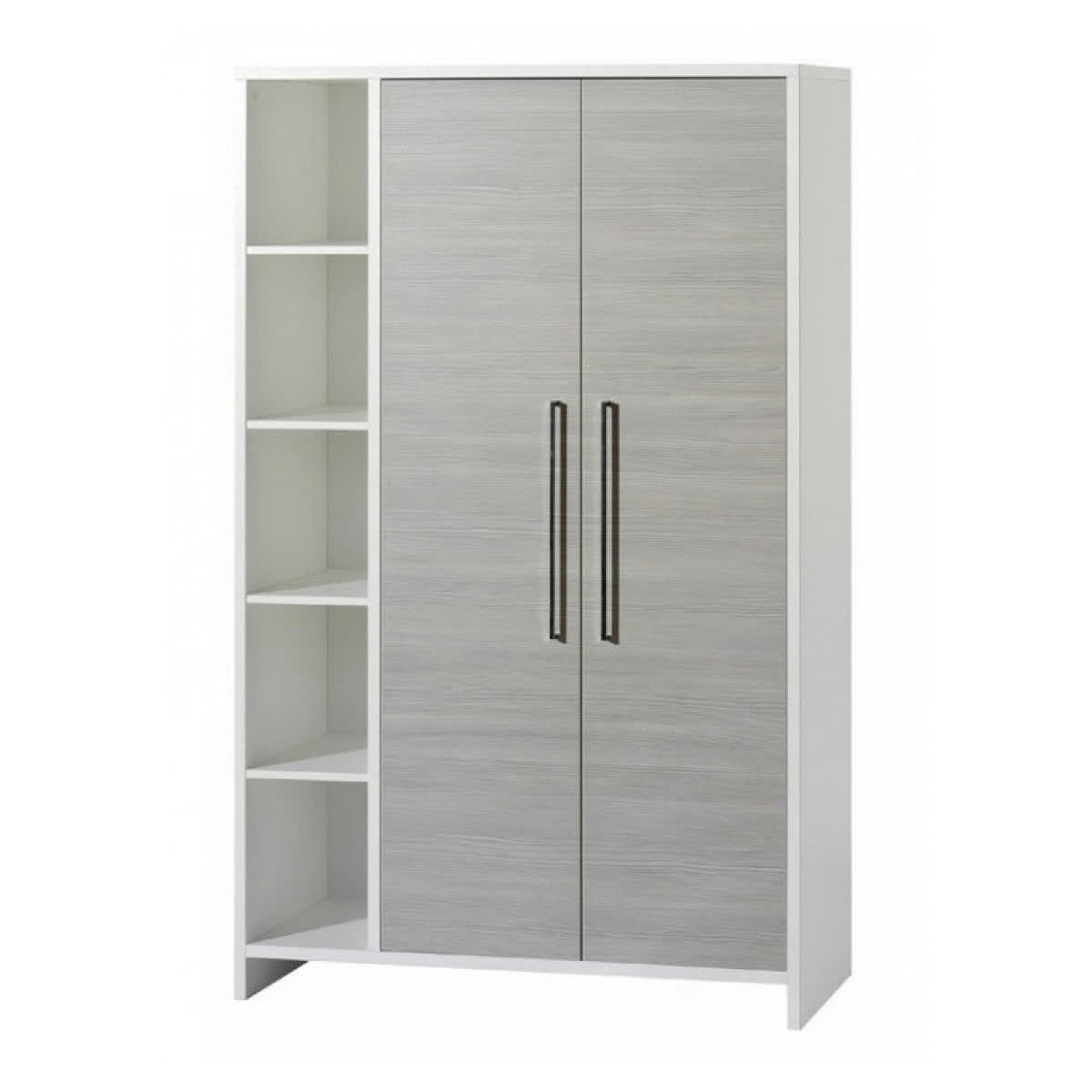 ECO SILVER - Armoire enfant 2 portes gris