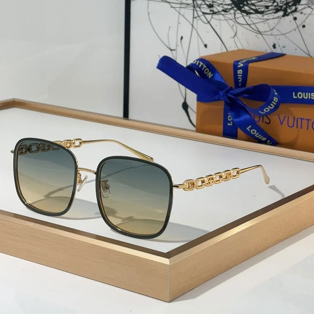 Louis Vuitton LV Mirror Leg Hollowed Out Logo  sunglasses