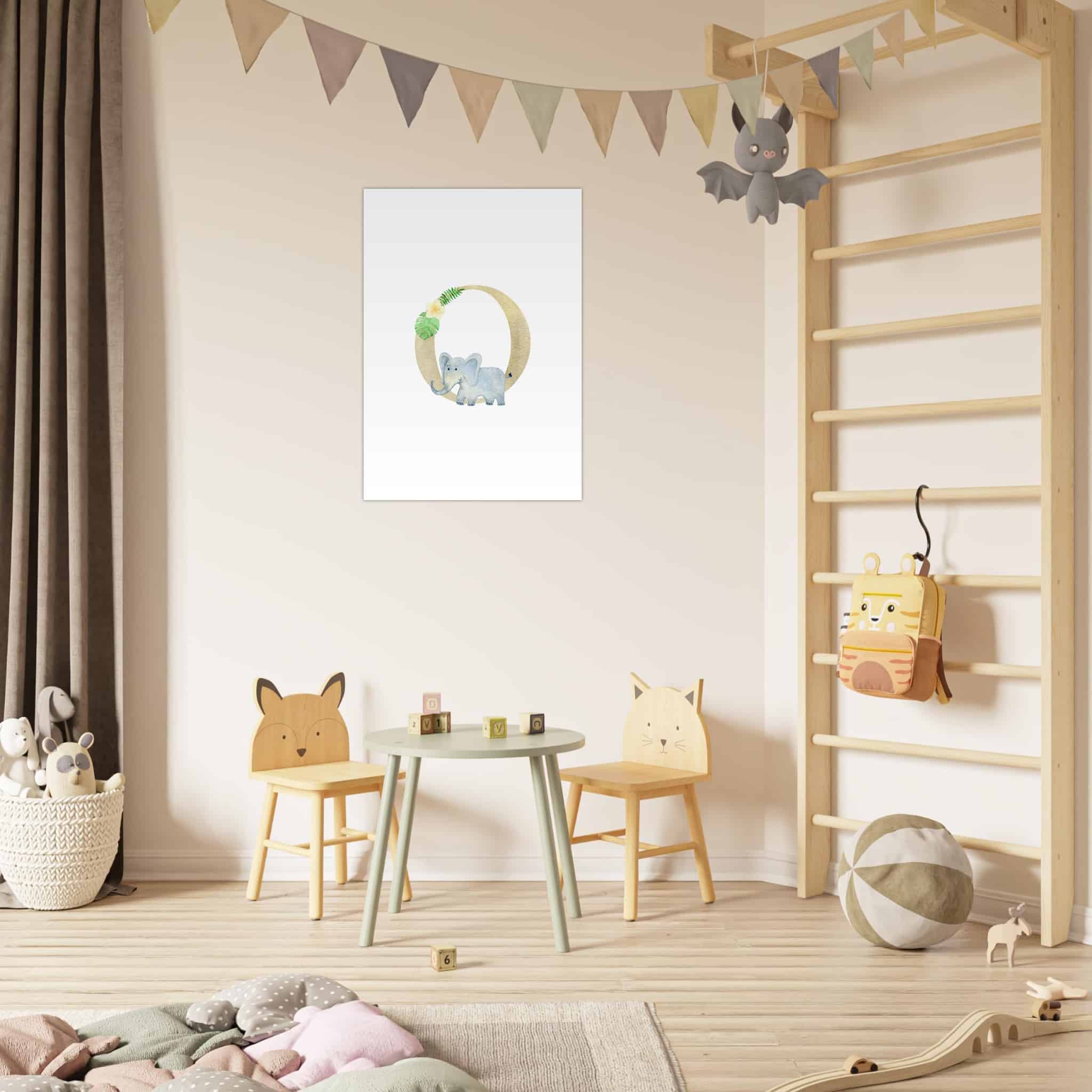Artfulprints Poster Letter O kindernaam  - 70x100 cm - Meerkleurig