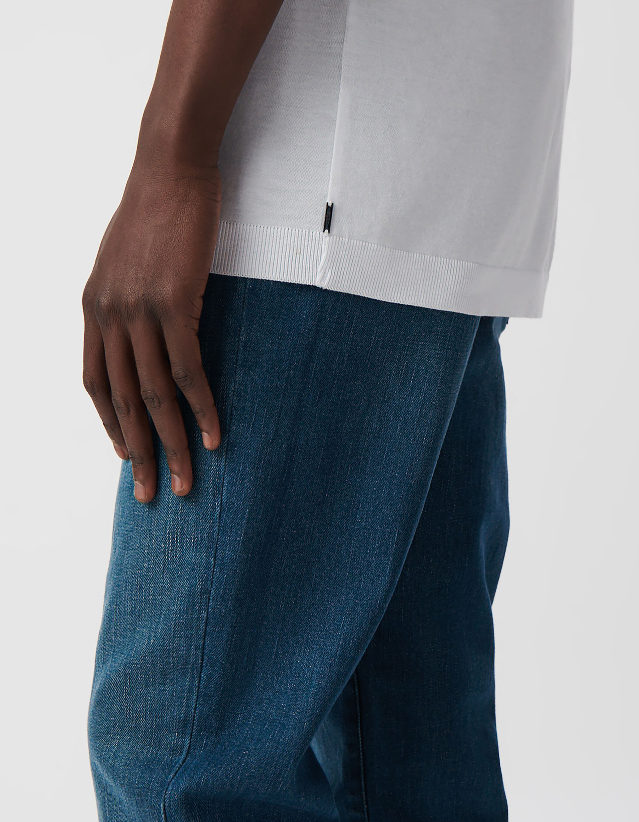 T-shirt blanc coton modal Homme