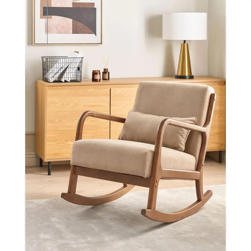 SKOVDE - Schommelstoel - Beige - Stof