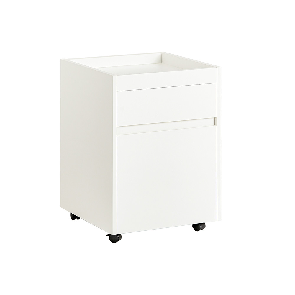 SoBuy Kontener biurowy z 1 szufladą Biały 39.5x39.5x54.2cm FBT121-W