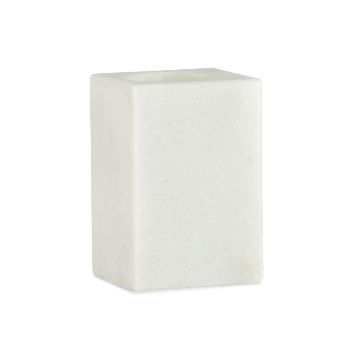 MARBRE - Porte brosse à dents rectangulaire en marbre blanc