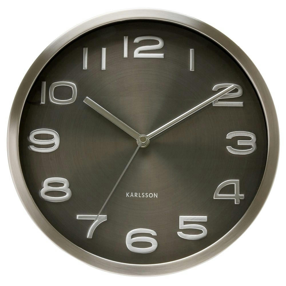 MAXIE - Horloge murale en métal et bois noire D29