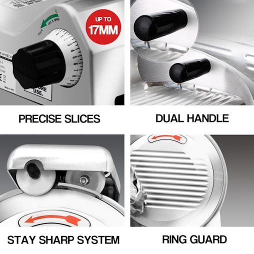 NNEMB Commercial 10 Meat Slicer Food Cutting Machine Electric Deli Shaver