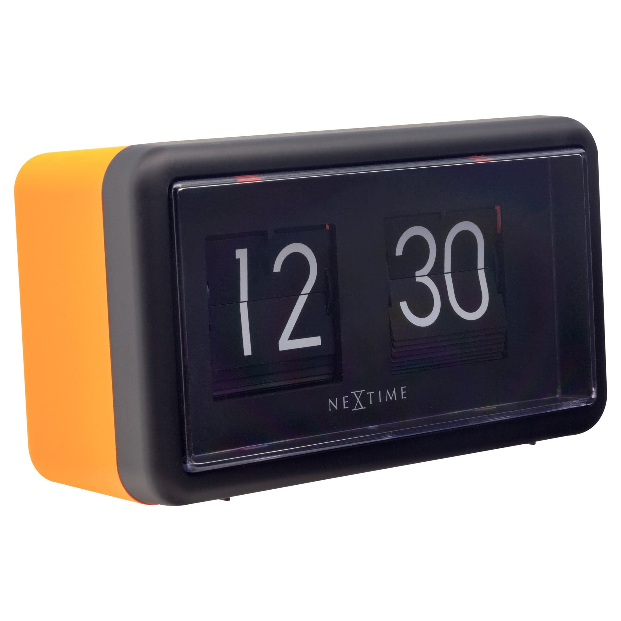 NeXtime - NeXtime - Flip Klok - Tafel of Wandklok -Oranje Zwart
