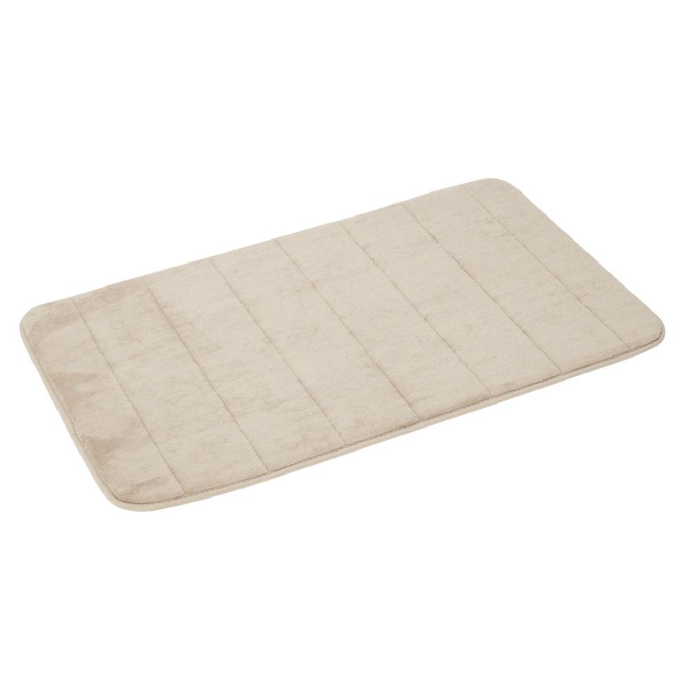 Tapis de salle de bain taupe à mémoire de forme