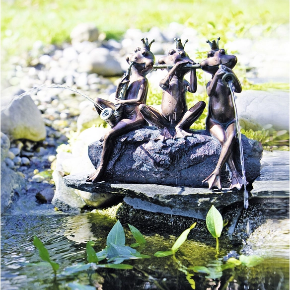 Teichfigur, Polyresin, Polyresin, kupferfarben