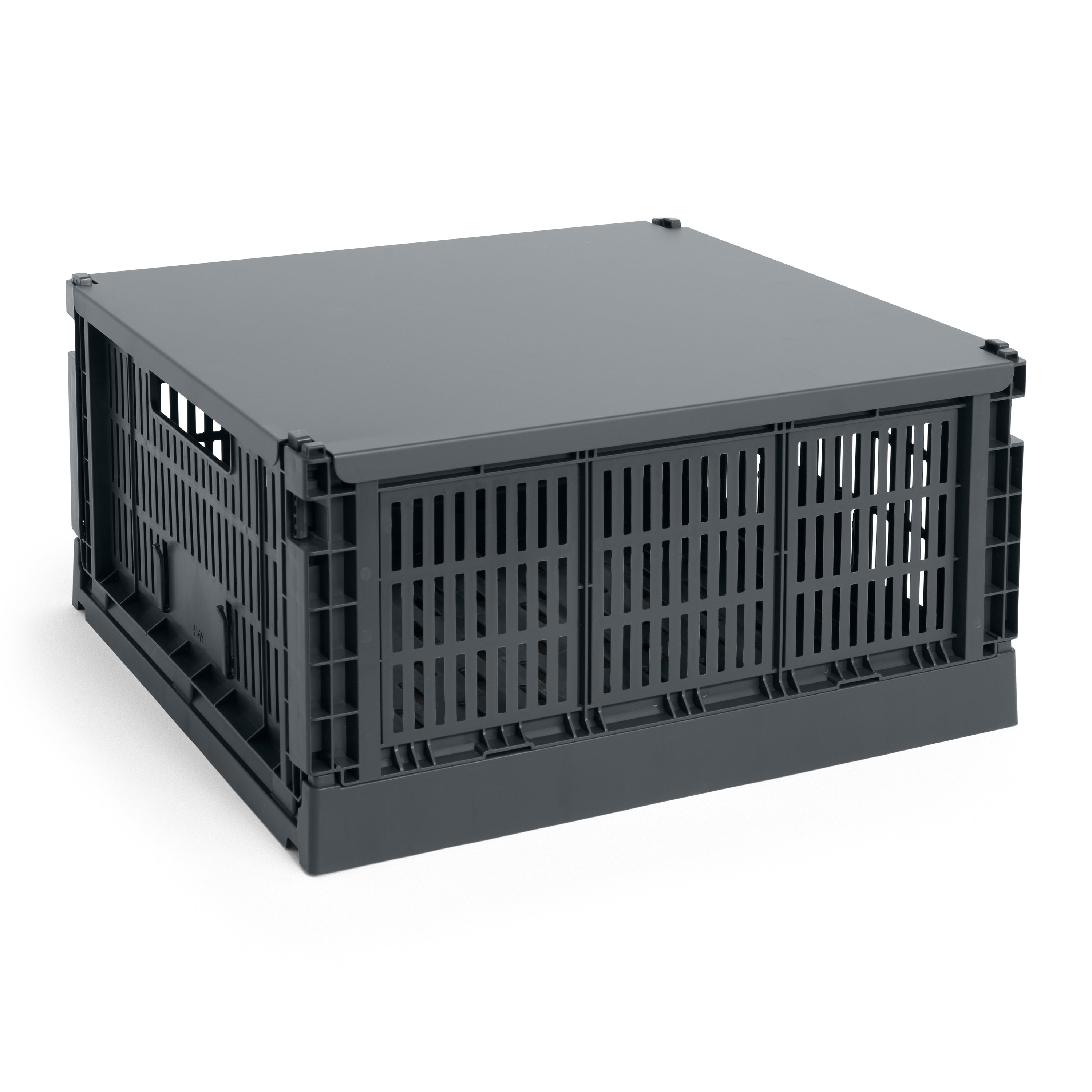 HAY Colour Crates Krat Deksel L - Vierkant - Charcoal