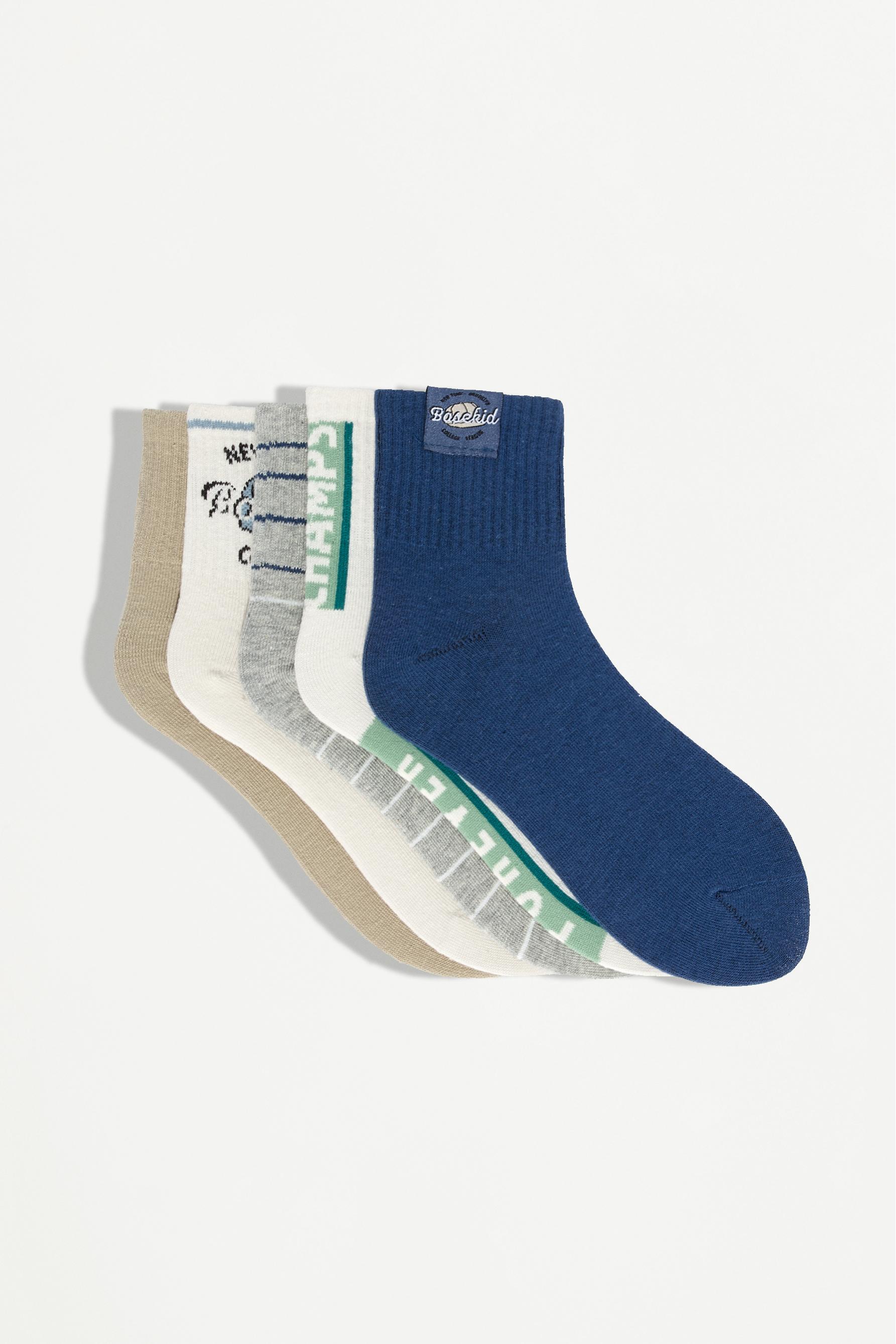 Calcetines tobilleros altos combinados (Pack 5)