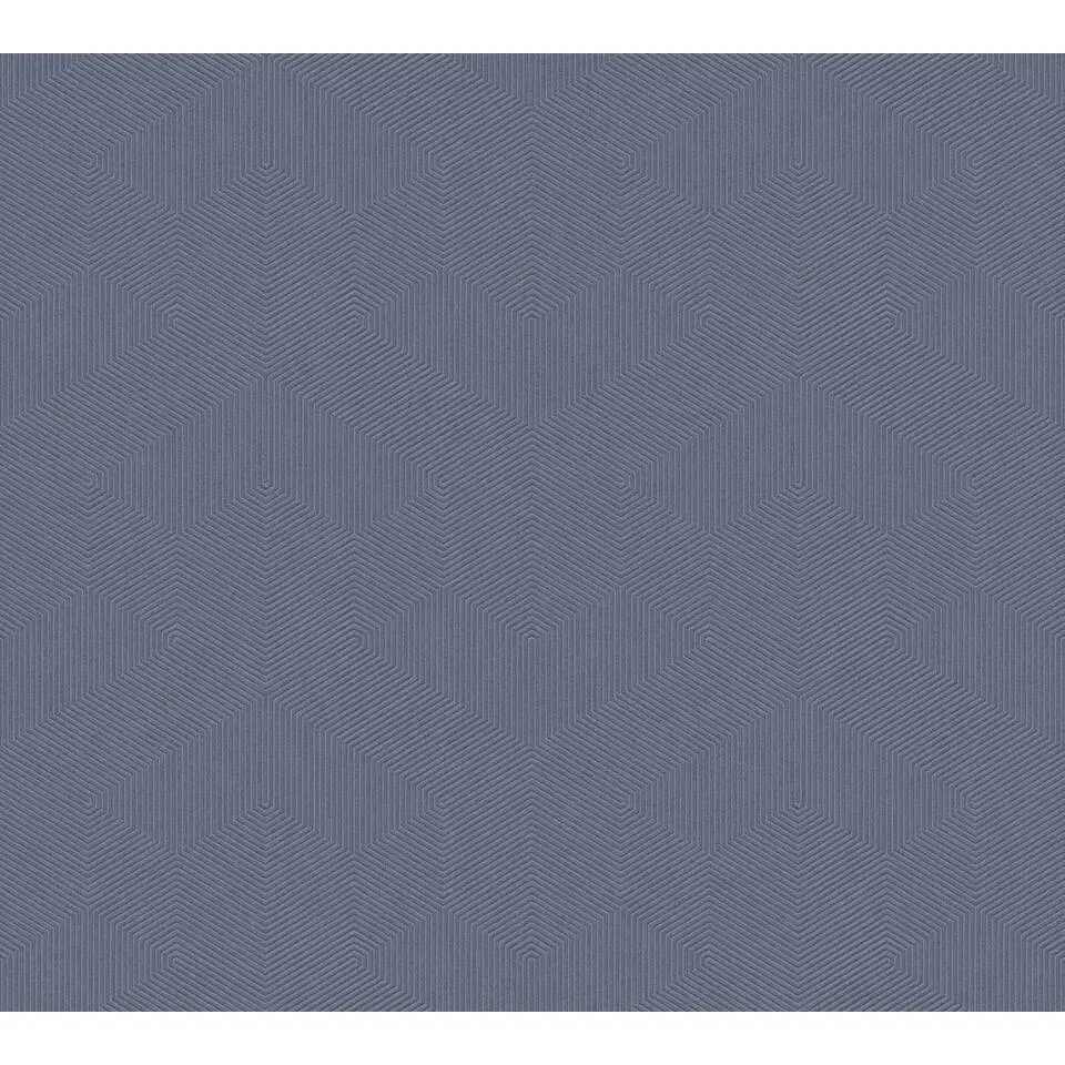 Livingwalls behang grafisch motief blauw - 53 cm x 10.05 m