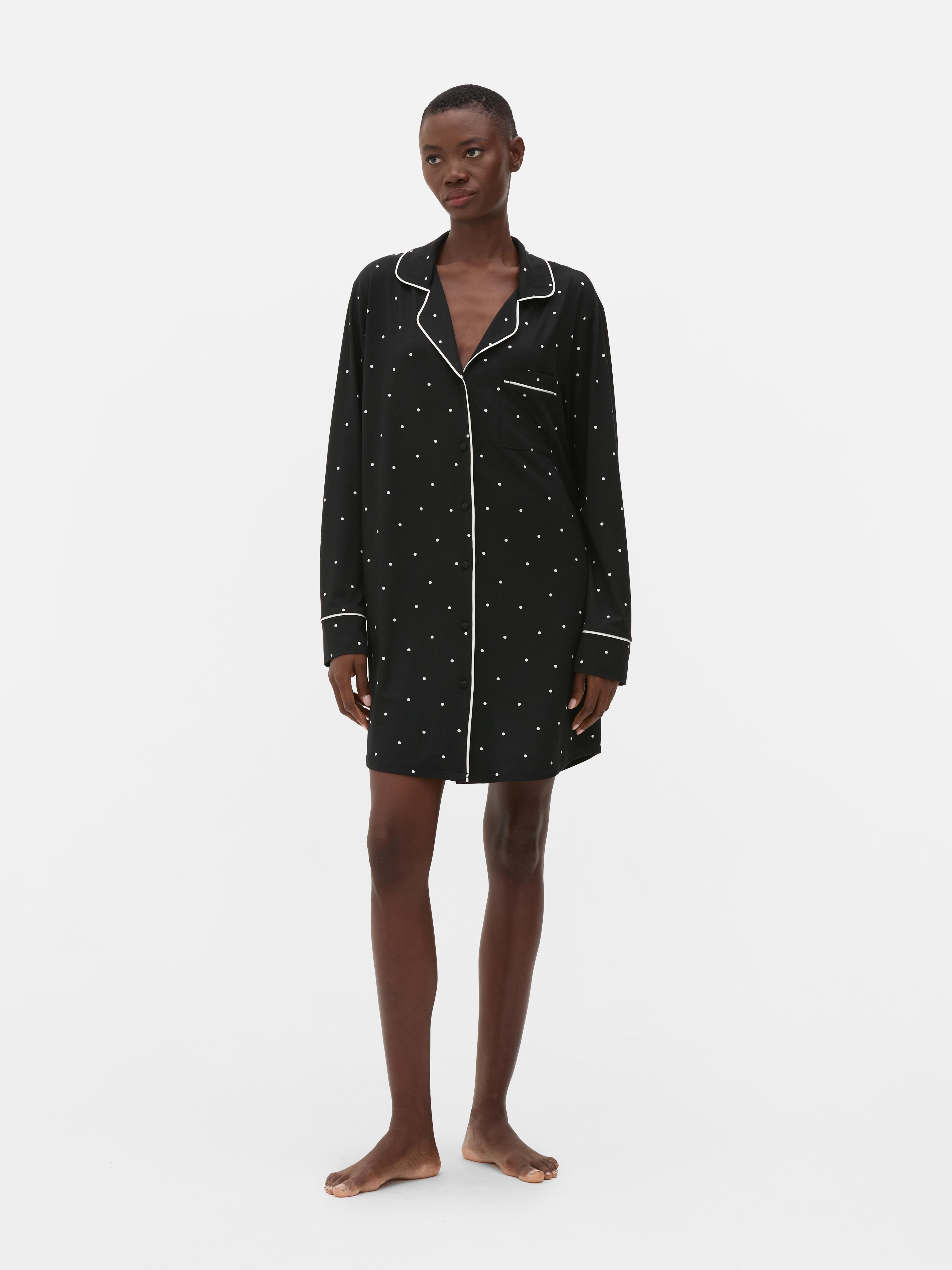 Relaxed Piped Nightshirt