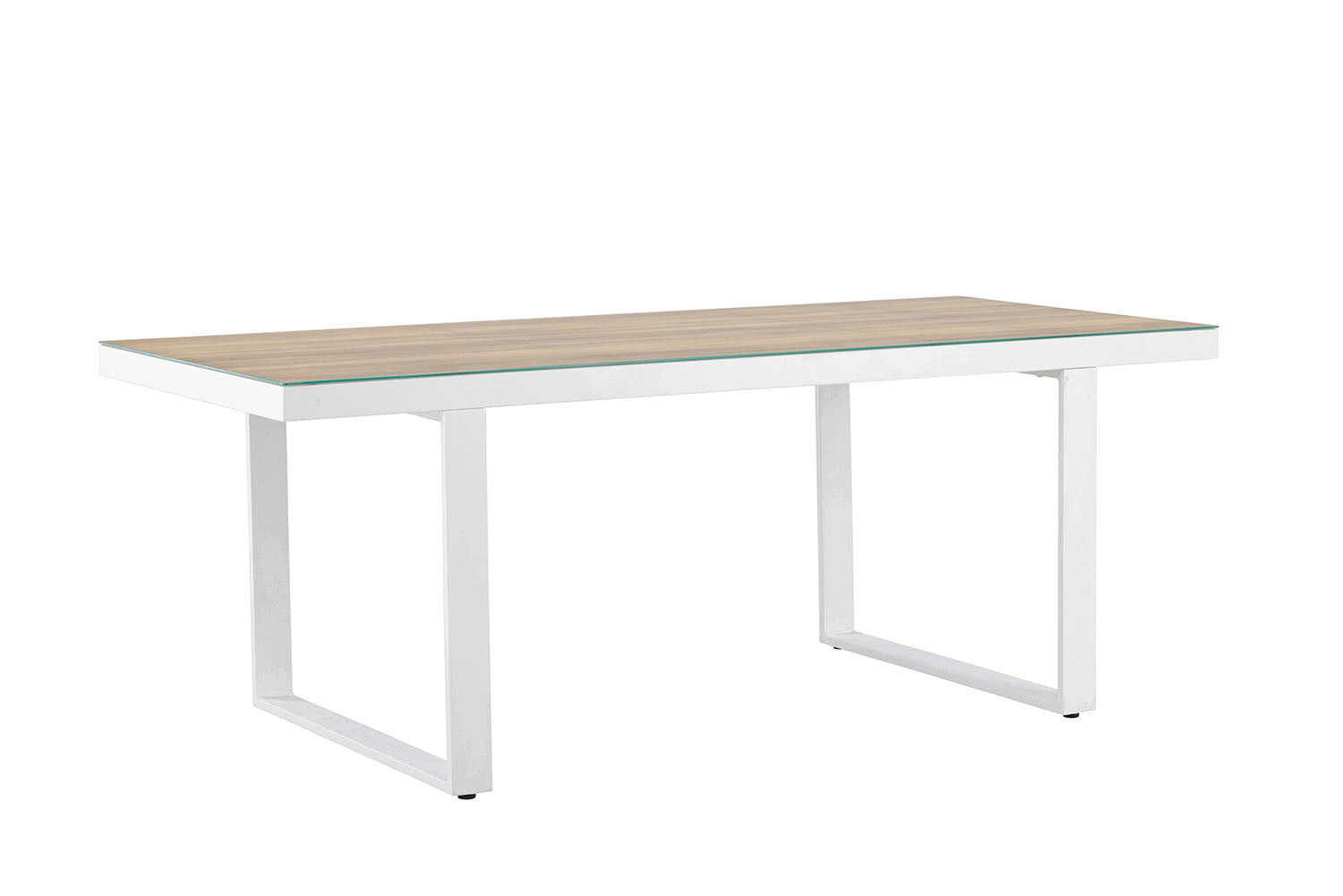 Rebellenclub Rechthoekige Tuintafel Solun - 200 x 90cm - Wit