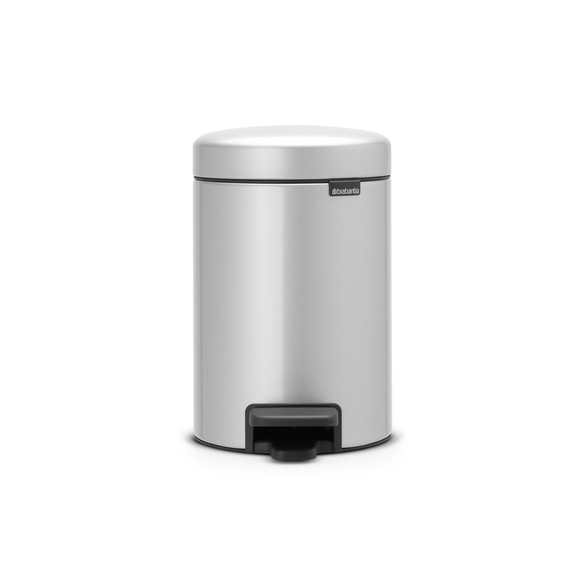 Brabantia NewIcon Pedaalemmer, 3 liter, kunststof binnenemmer - Metallic Grey
