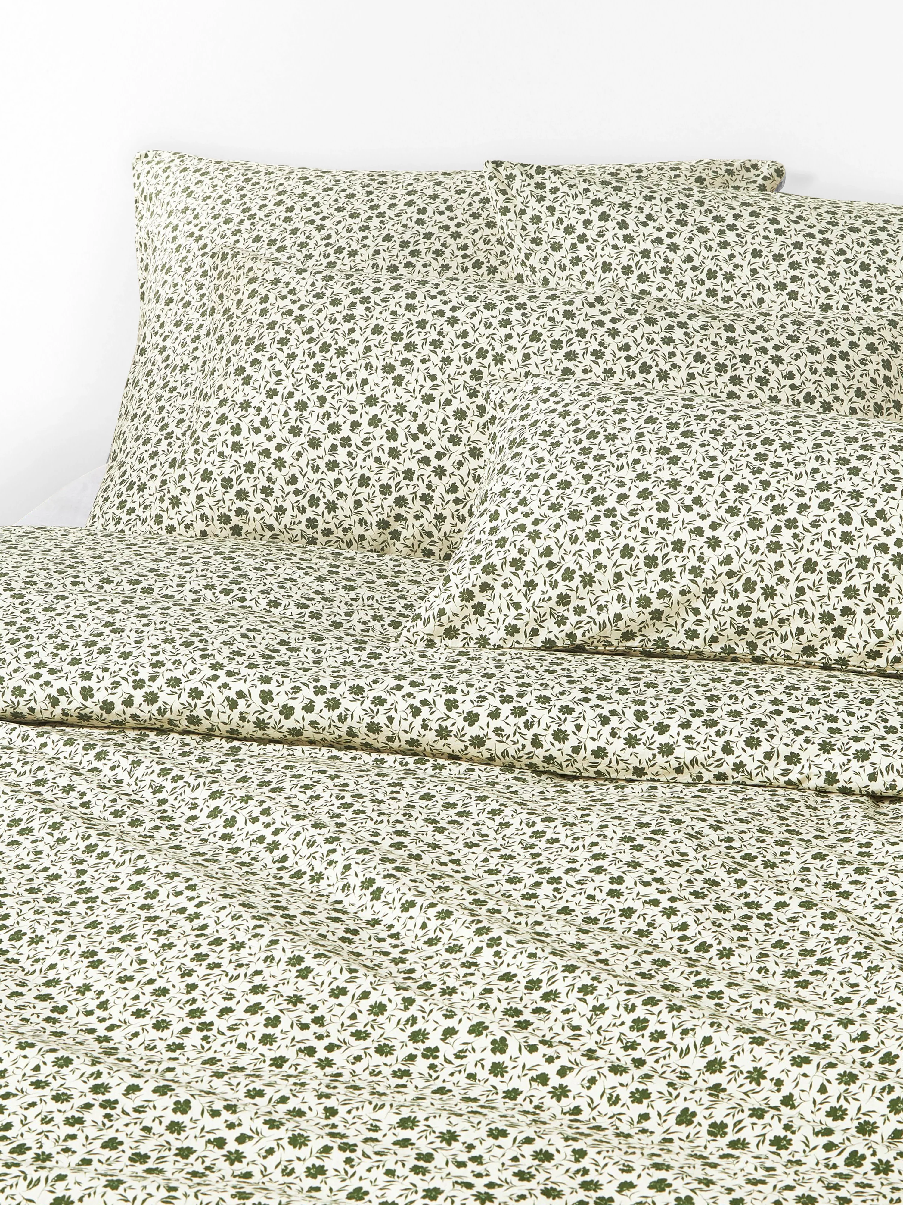 Gewaschener Baumwoll-Bettdeckenbezug Nolana mit feinem Blumenmuster