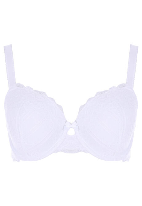 Dorina Womens White DD  Lace Celine Plunge Bra