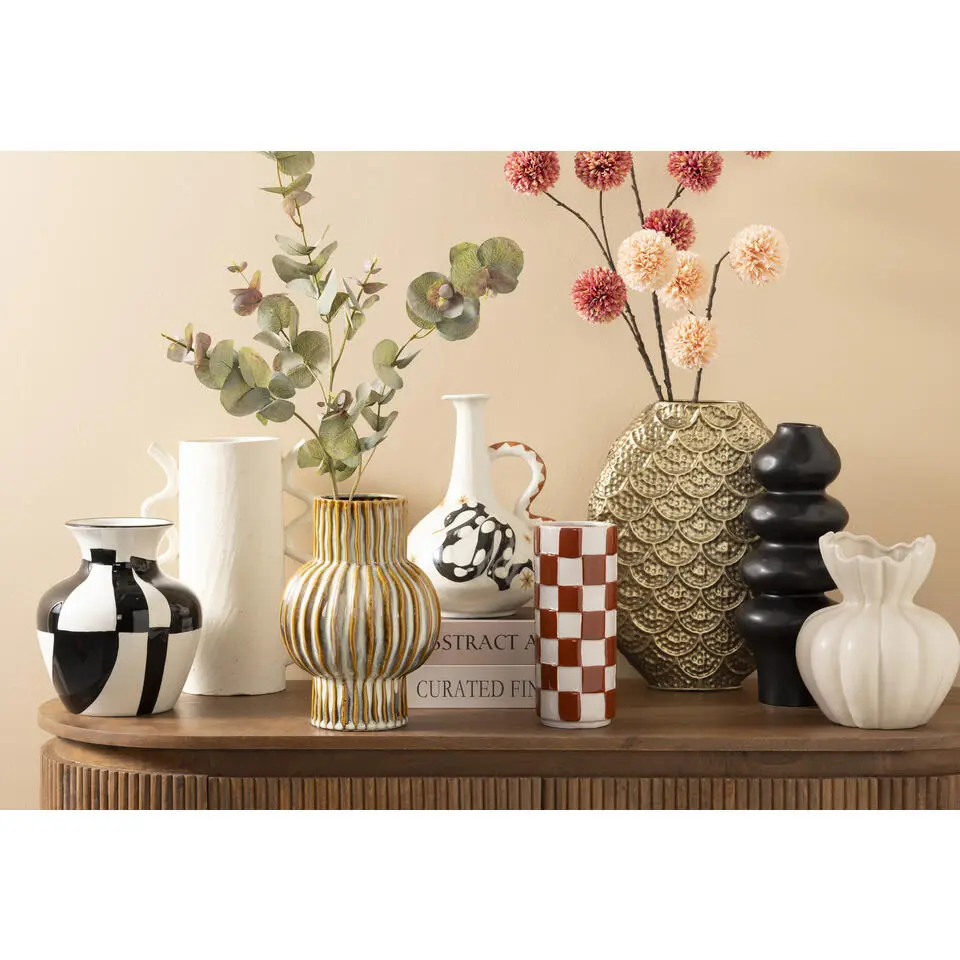 Vaas Florence goudkleur metaal - 35x27,5x9 cm