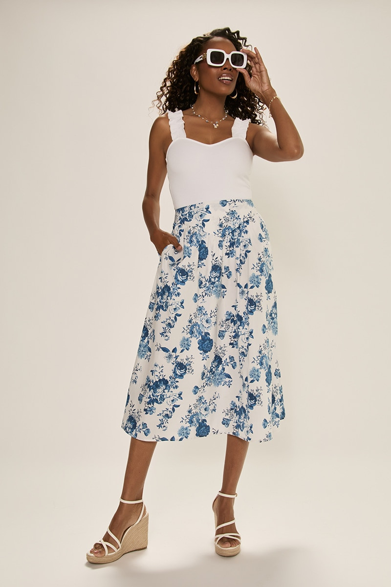 Annie Floral Midi Skirt