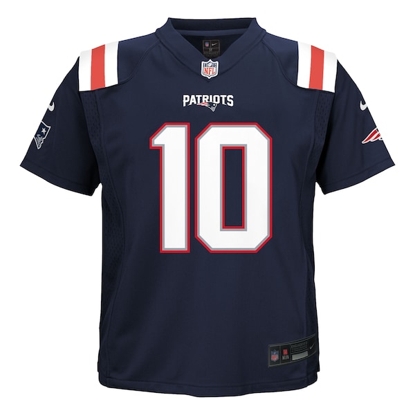 Drake Maye New England Patriots Nike Preschool Player Game Jersey - Navy