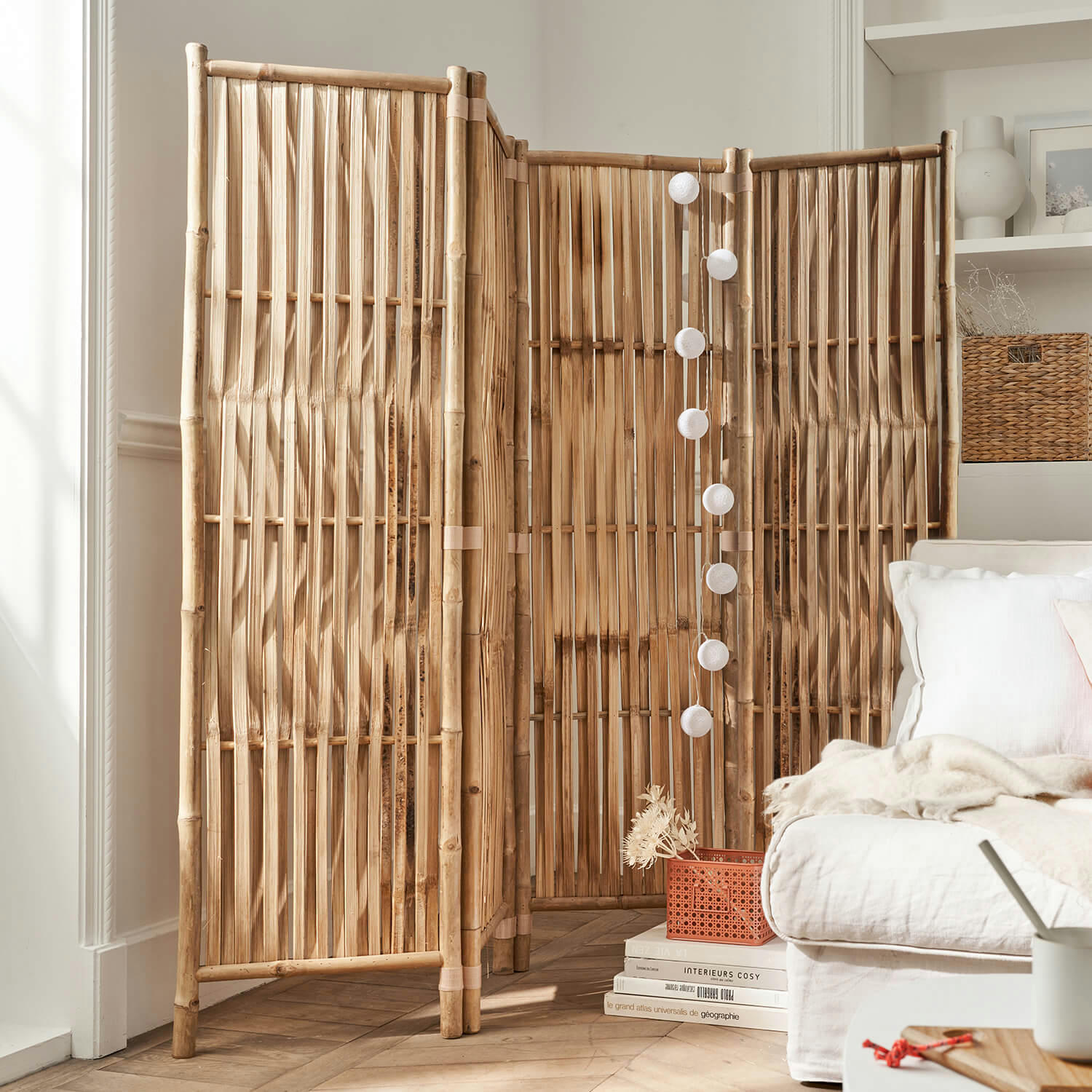 - Paravent en bambou naturel 180x160cm