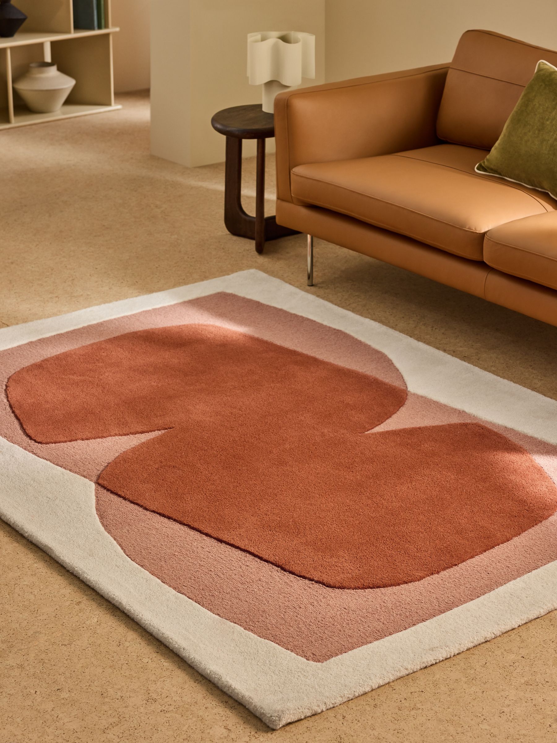 Kinney Wool Tufted Rug in Rust