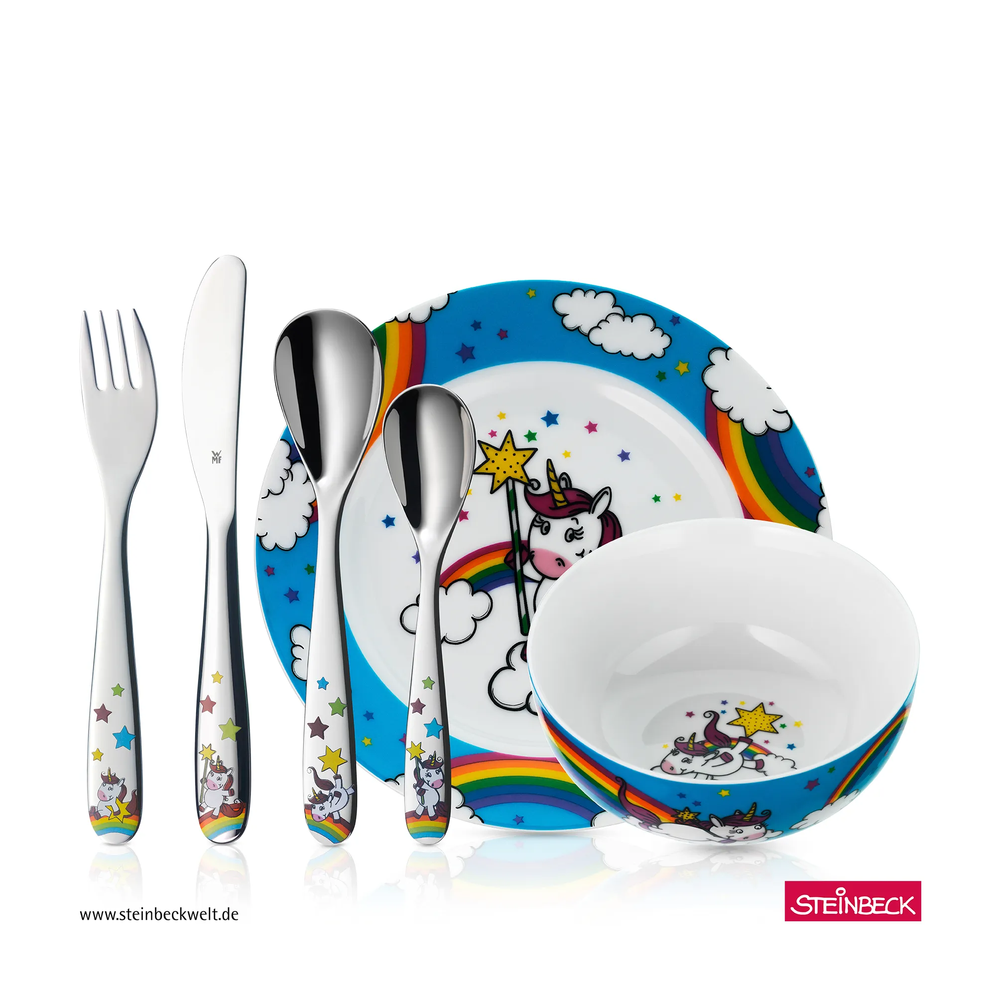 Kids cutlery set Unicorn, 6-piece