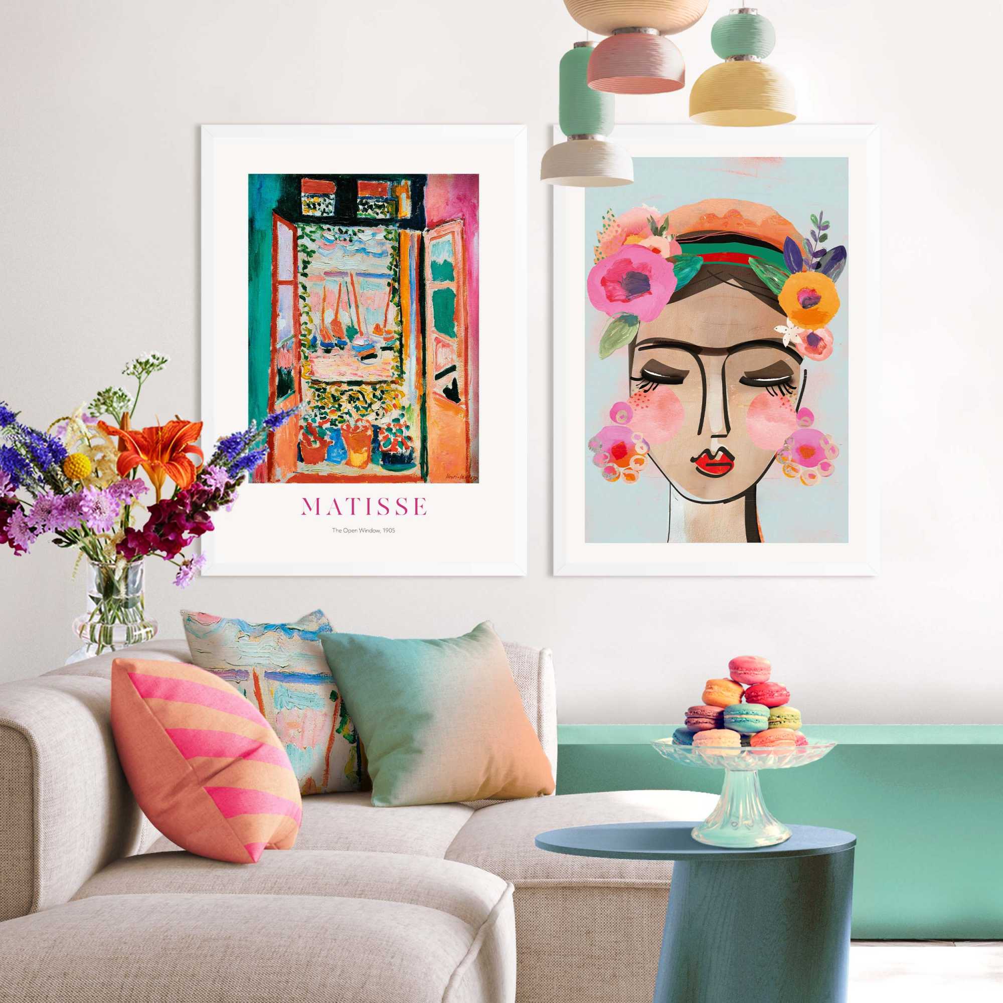 Reinders - Window Portrait - Schilderijen set 2x 70x50cm Wit