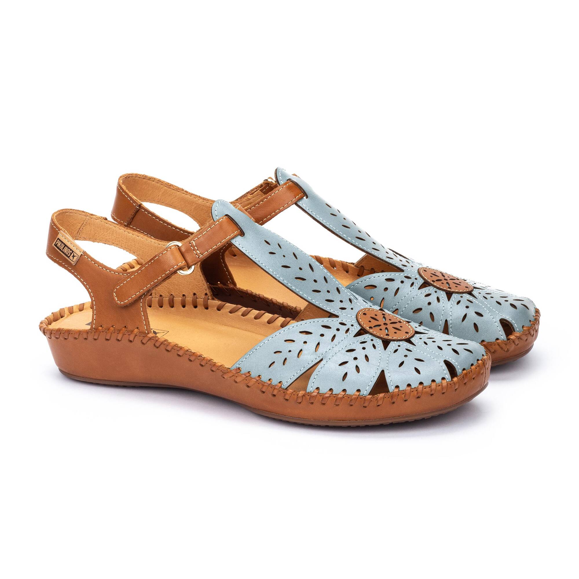 P. VALLARTA - Zapato semiabierto con cierre adherente para mujer