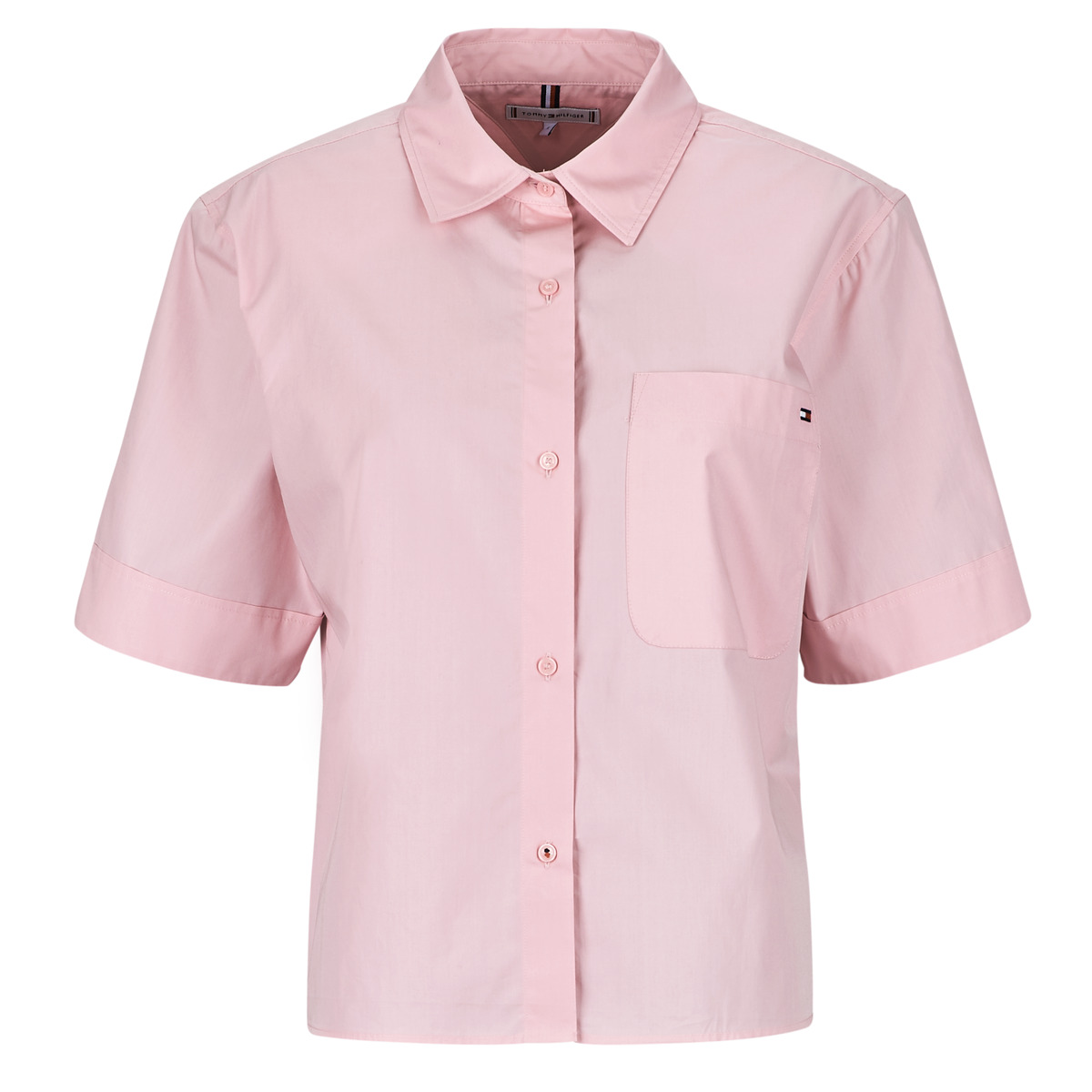 Tommy Hilfiger - ESS POPLIN SS SHIRTS - Pink