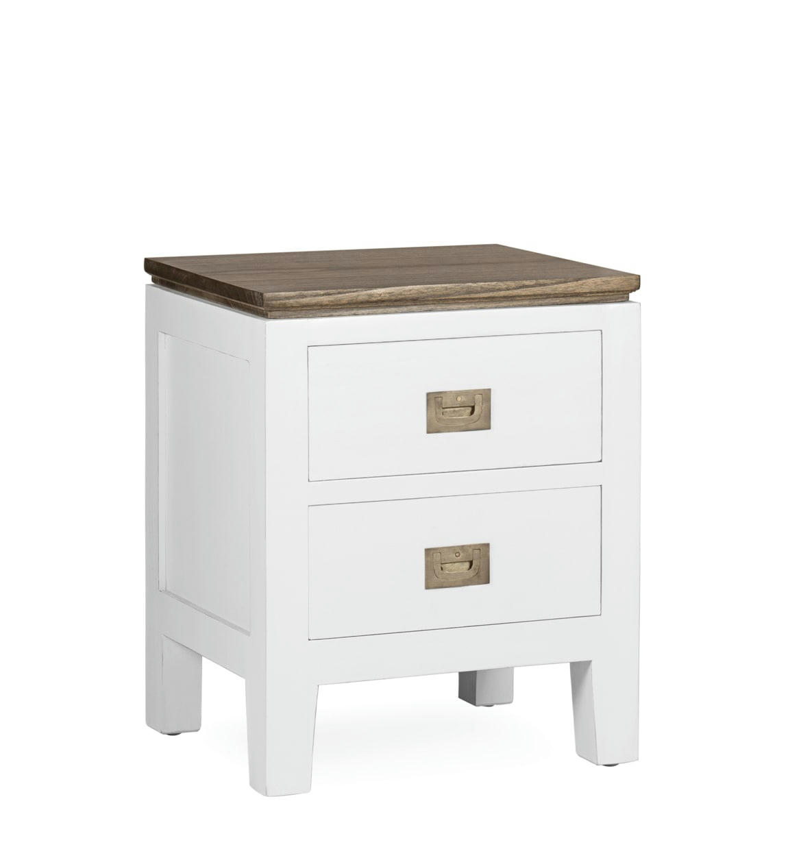EVEREST - Table de chevet en bois blanc L 45 cm