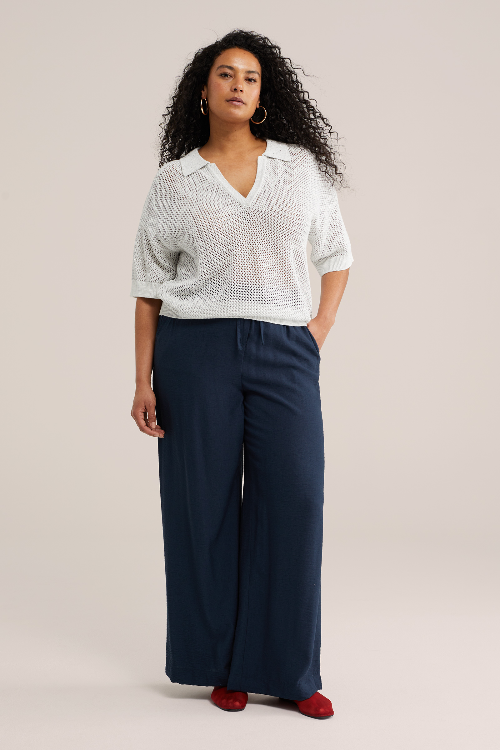 Dames trui met glittergaren en pailletten - Curve