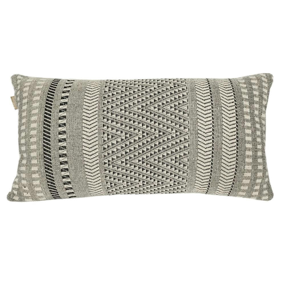 NATIVE - Coussin en coton gris 35x65